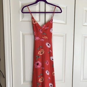 Reddish pink maxi dress